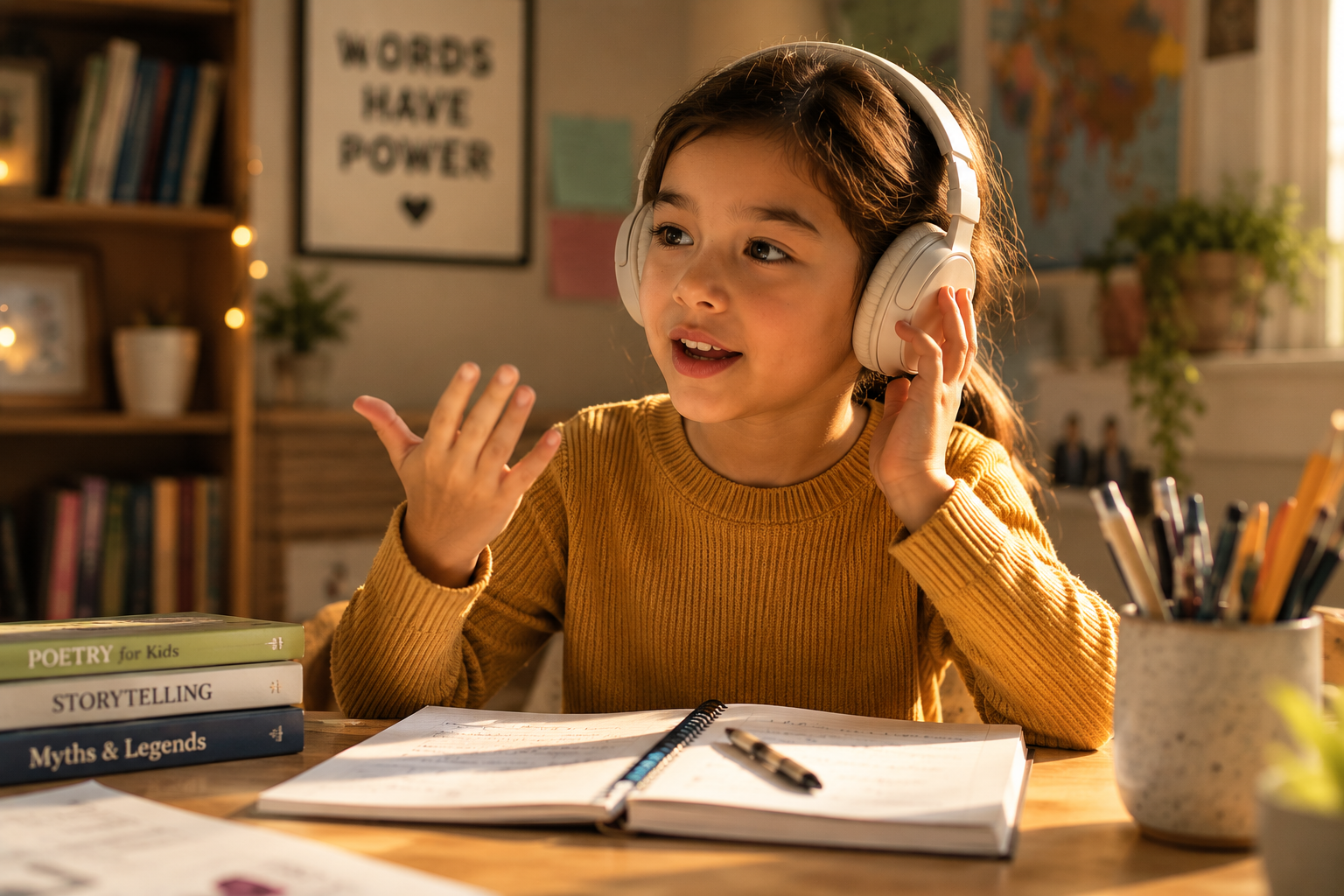 Child engaged in learning